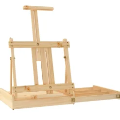 vidaXL Tafelezel met lade 41,5x37x12 cm massief grenenhout