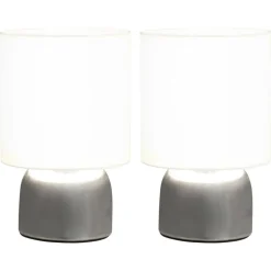 vidaXL Tafellampen 2 st met aanraakknop E14 wit
