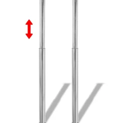 vidaXL Tafelpoten telescopisch 710-1100 mm chroom 2 st