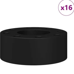 vidaXL Tafelvoetbal bumpers 16 pcs Zwart 2,7 x 2,7 x 1,3 cm TPE