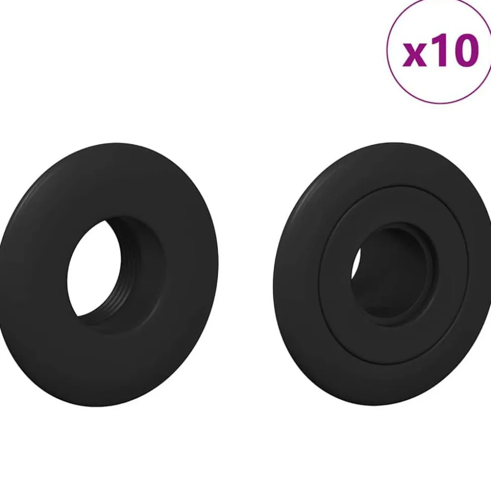 vidaXL Tafelvoetbal Lager 10 pcs Zwart 5 x 5 x 2,8 cm PP