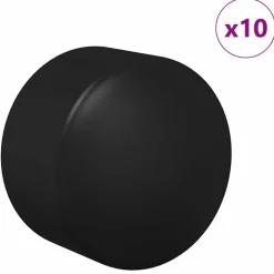 vidaXL Tafelvoetbal Tafelkappen 10 pcs Zwart 1,5 x 1,5 x 1 cm PP