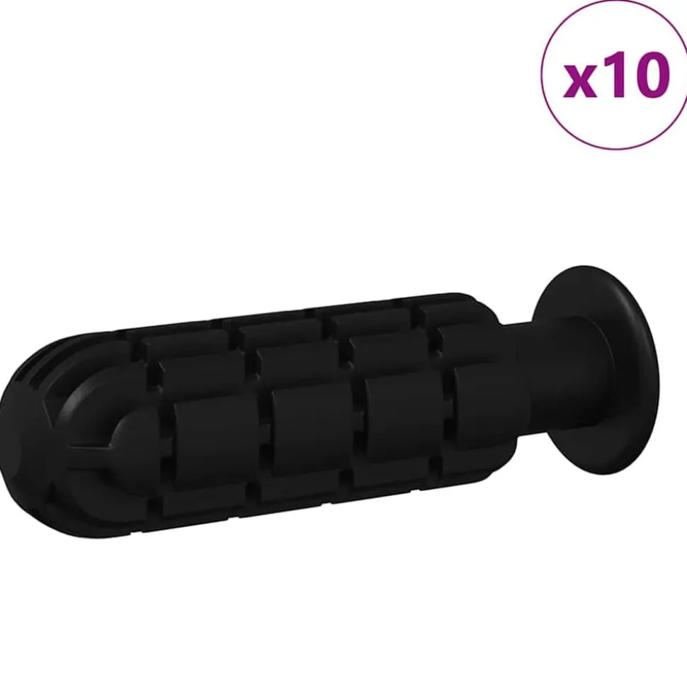 vidaXL Tafelvoetbalhandvatten 10 pcs Zwart 2,8 x 2,8 x 9,3 cm PP