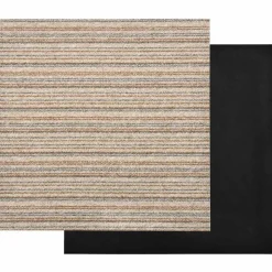 vidaXL Tapijt 20 pcs Gestreept Beige 50 x 50 cm 100% Polypropyleen