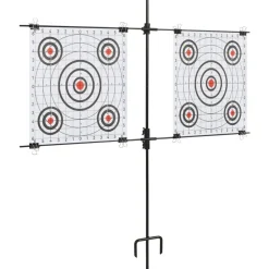 vidaXL Targetkaartstandaard met schietkaarten 78x76 cm staal