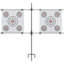 vidaXL Targetkaartstandaard met schietkaarten 78x76 cm staal