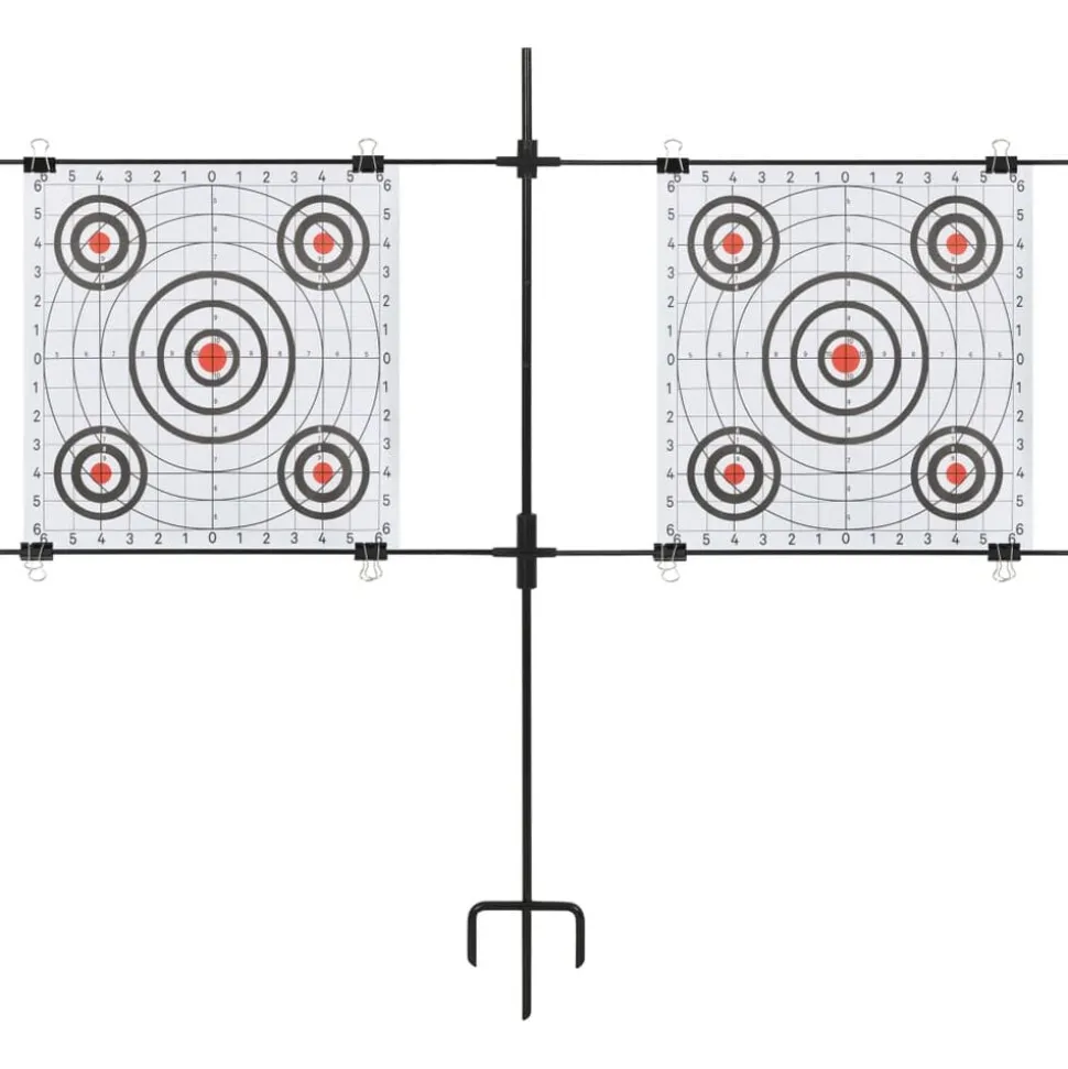 vidaXL Targetkaartstandaard met schietkaarten 78x76 cm staal