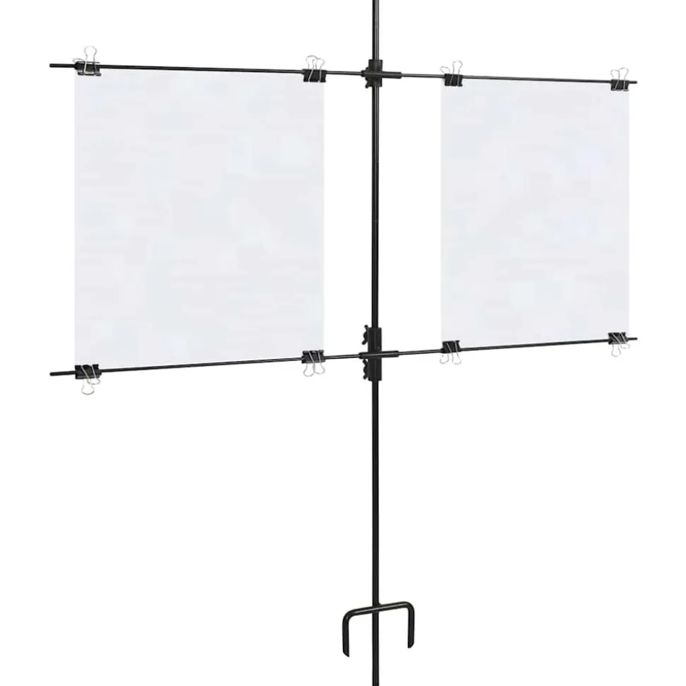 vidaXL Targetkaartstandaard met schietkaarten 78x76 cm staal