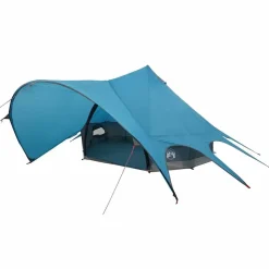 vidaXL Teepee Tent 3-Person met dak Blauw en Grijs 312 x 312 x 197 cm