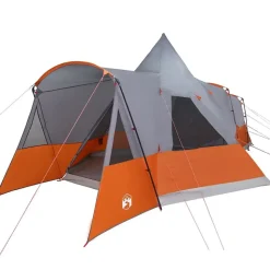 vidaXL Teepee Tent 8-Persoon Grijs en Oranje 720 x 465 x 295 cm