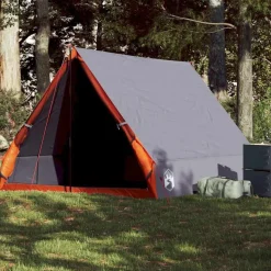vidaXL Tent A-frame 2-persoons waterdicht grijs