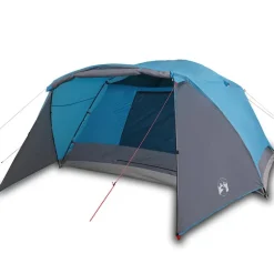 vidaXL Tent met luifel 4-persoons waterdicht blauw
