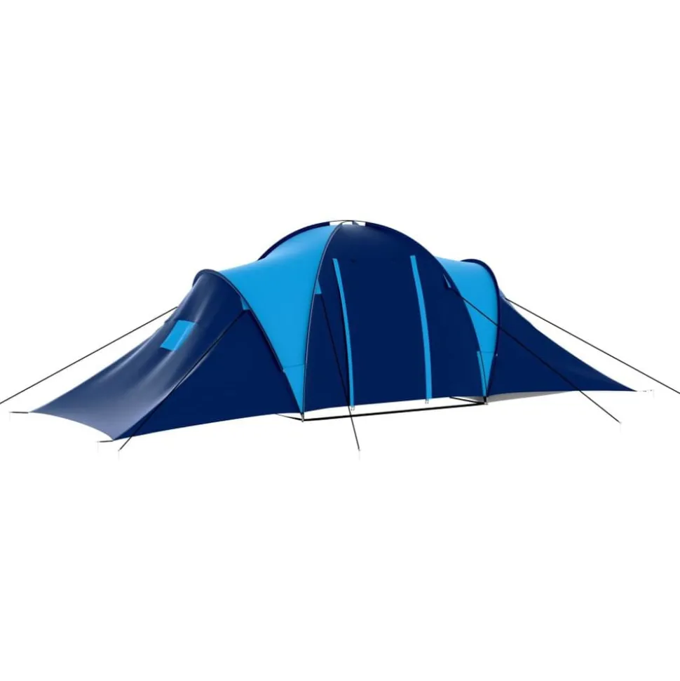 vidaXL Tent 9-persoons donkerblauw en blauw