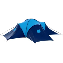 vidaXL Tent 9-persoons donkerblauw en blauw
