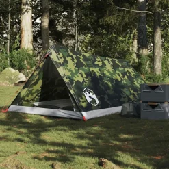 vidaXL Tent 2-persoons waterdicht camouflage
