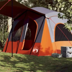 vidaXL Tent 5-persoons waterdicht grijs en oranje