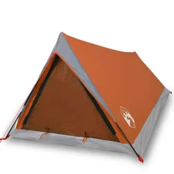 vidaXL Tent 2-persoons waterdicht grijs en oranje