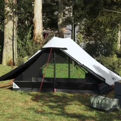 vidaXL Tent 2-persoons waterdicht verduisterend stof wit