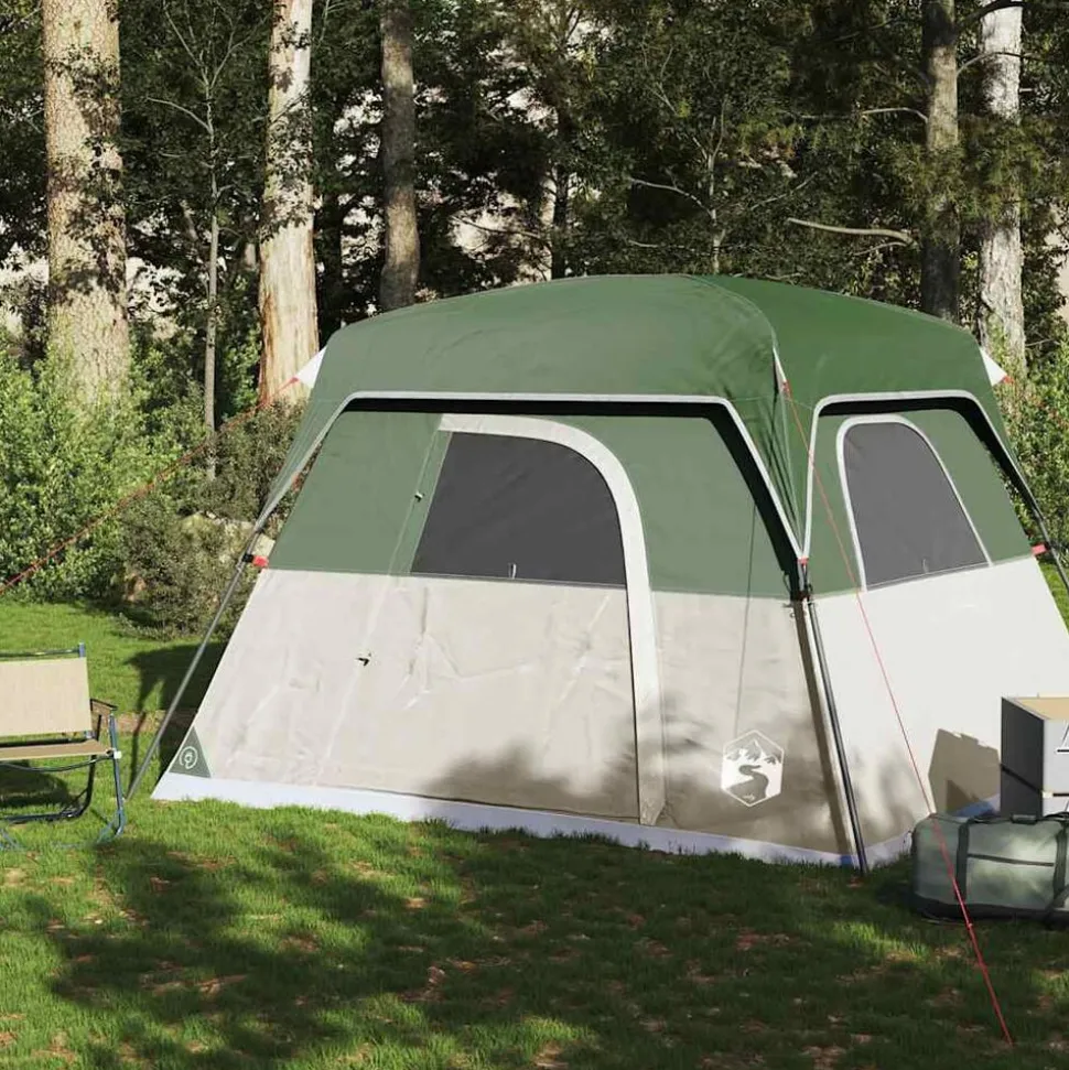 vidaXL Tent 4-persoons waterdicht groen