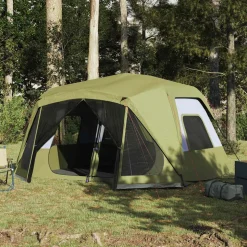 vidaXL Tent 10-persoons waterdicht snelontgrendeling groen
