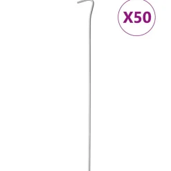 vidaXL Tentharingen 50 st Ø4 mm 30 cm gegalvaniseerd staal