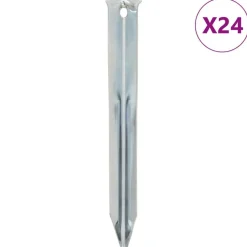 vidaXL Tentharingen 24 st Ø20 mm 17 cm gegalvaniseerd staal