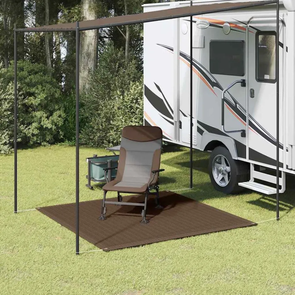vidaXL Tenttapijt 200x200 cm bruin