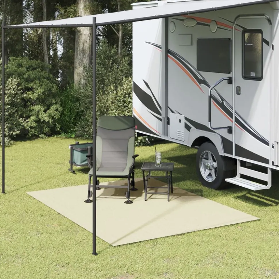 vidaXL Tenttapijt 4x2 m crèmekleurig