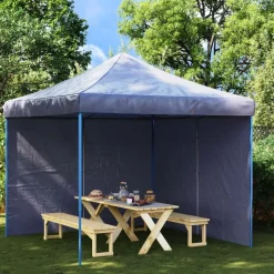 vidaXL Tentwanden met ritssluiting PE blauw 2 st