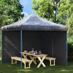 vidaXL Tentwanden met ritssluiting PE antraciet 2 st