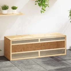 vidaXL Terrarium 144x46x48 cm bewerkt hout