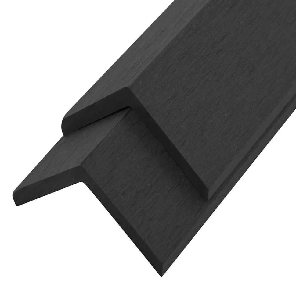 vidaXL Terras hoekplinten 5 st 170 cm HKC zwart