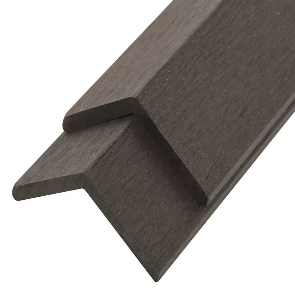 vidaXL Terras hoekplinten 5 st 170 cm HKC donkerbruin