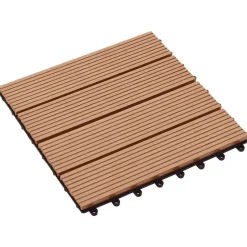 vidaXL Terras Tegel 11 pcs Teakhout 30 x 30 cm WPC