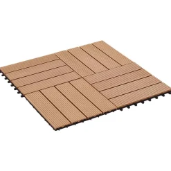 vidaXL Terras Tegel 11 pcs Teakhout 30 x 30 cm WPC