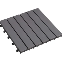 vidaXL Terras Tegel 10 pcs Grijs 30 x 30 cm Acacia Hardhout