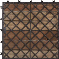 vidaXL Terras Tegel 10 pcs Grijs 30 x 30 cm Acacia Hardhout