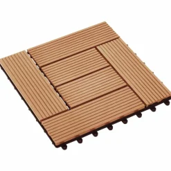 vidaXL Terras Tegel 11 pcs Teakhout 30 x 30 cm WPC