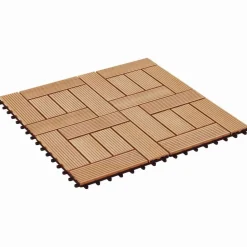 vidaXL Terras Tegel 11 pcs Teakhout 30 x 30 cm WPC