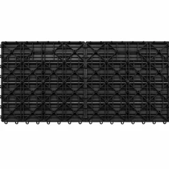 vidaXL Terras Tegel 6 pcs Zwart 60 x 30 cm WPC