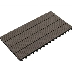 vidaXL Terras Tegel 6 pcs Donkerbruin 60 x 30 cm WPC