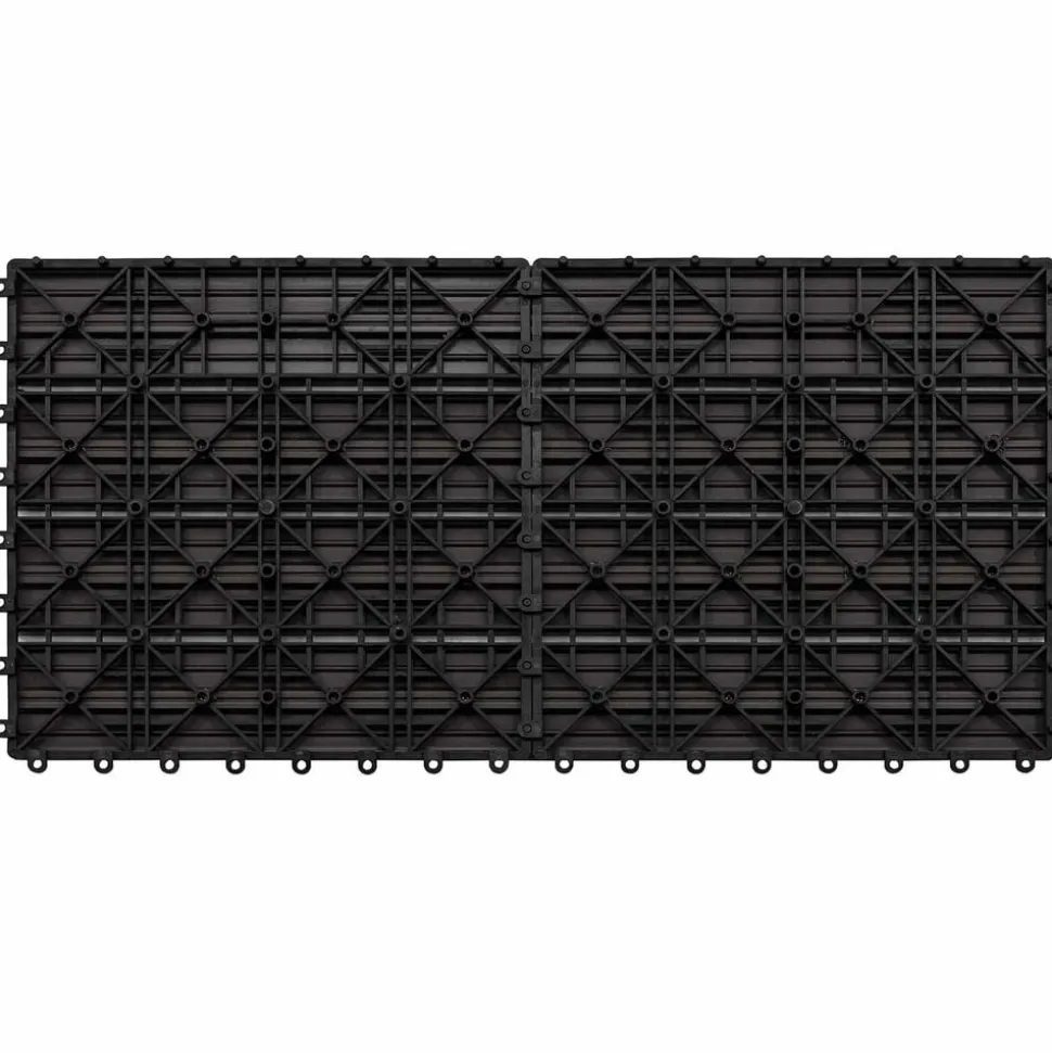 vidaXL Terras Tegel 6 pcs Donkerbruin 60 x 30 cm WPC