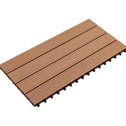 vidaXL Terras Tegel 6 pcs Bruin 60 x 30 cm WPC