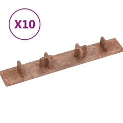 vidaXL Terrasafdekkappen 10 st kunststof bruin