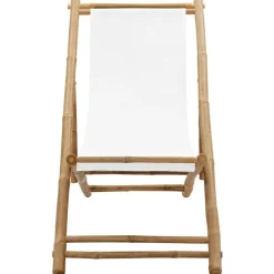 vidaXL Terrasstoel bamboe en canvas