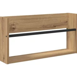 vidaXL Tijdschrift Rek Artisan Eiken 60 x 12 x 30 cm Bewerkt hout