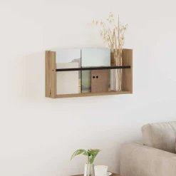 vidaXL Tijdschrift Rek Artisan Eiken 60 x 12 x 30 cm Bewerkt hout