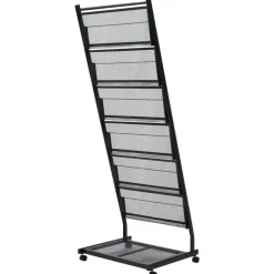 vidaXL Tijdschriftenrek zwart 47,5x43x133 cm A4