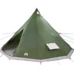 vidaXL Tipi Tent met dak met opslag Groen 560 x 560 x 300 cm taft