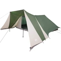 vidaXL Tipi Tent met dak met opslag Groen 660 x 456 x 200 cm taft